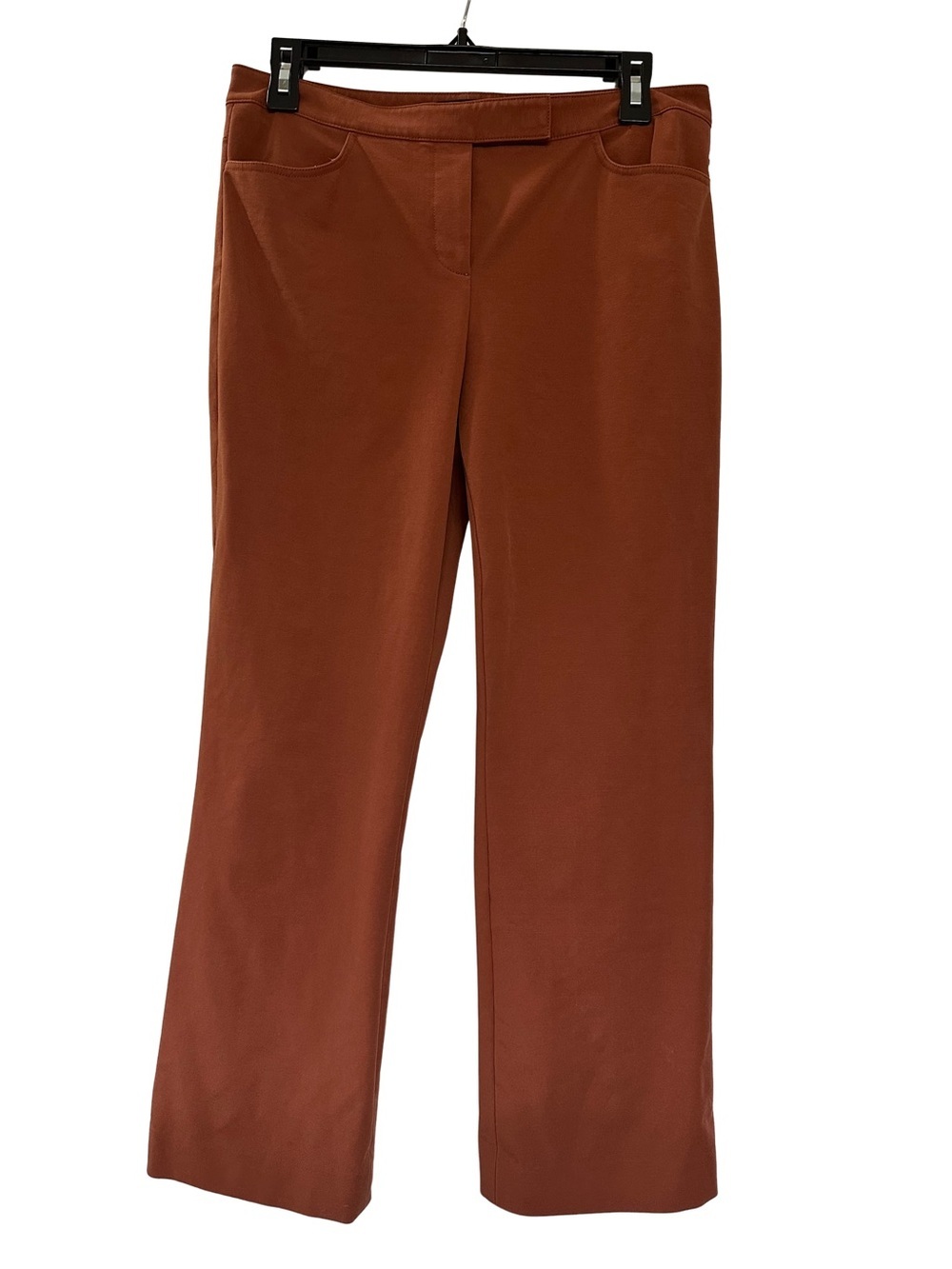 Theory Rust Cognac Crop Pants Sz 4 Double Stretch Career